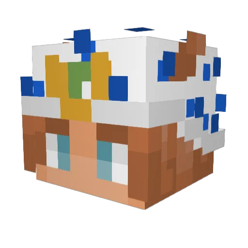 MateoChan Minecraft avatar head, 3D render