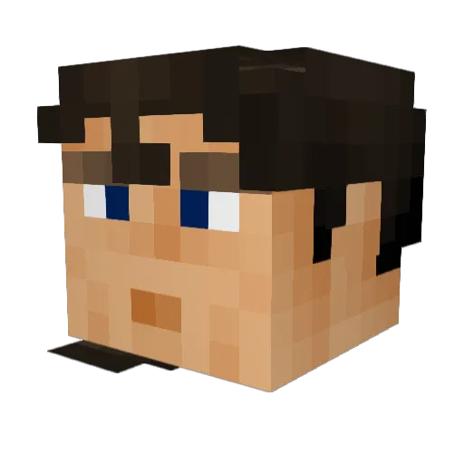 MateoElGuapo Minecraft avatar head, 3D render