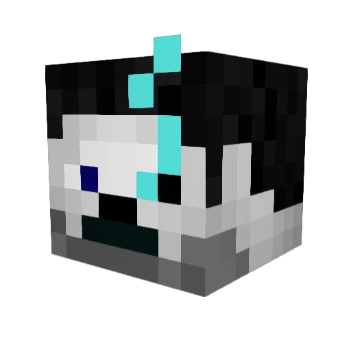 MateoSingular Minecraft avatar head, 3D render