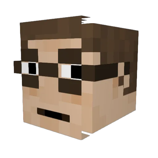 MateoVH Minecraft avatar head, 3D render