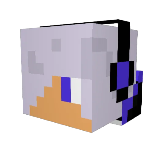 Mateocraf Minecraft avatar head, 3D render