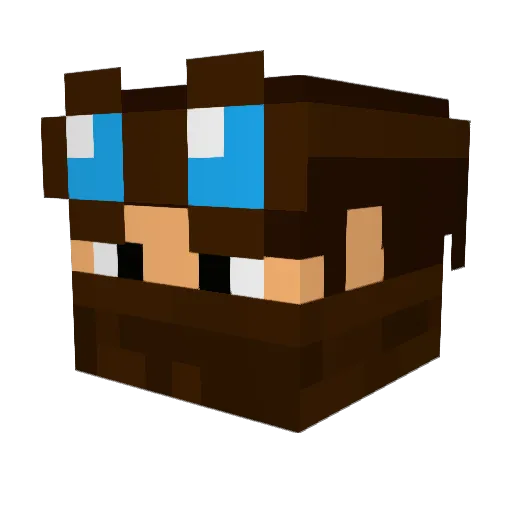 Mateozz Minecraft avatar head, 3D render