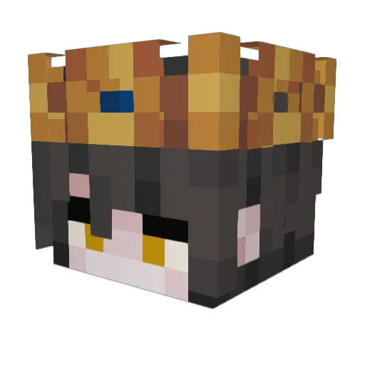 MaterialEqual Minecraft avatar head, 3D render