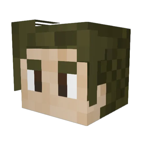 MaterialMonkey36 Minecraft avatar head, 3D render