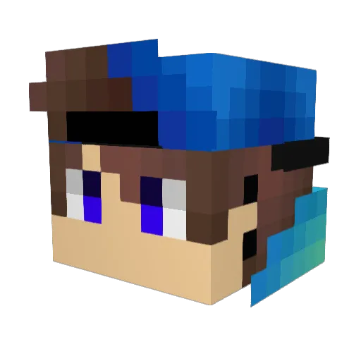 Mates12306 Minecraft avatar head, 3D render