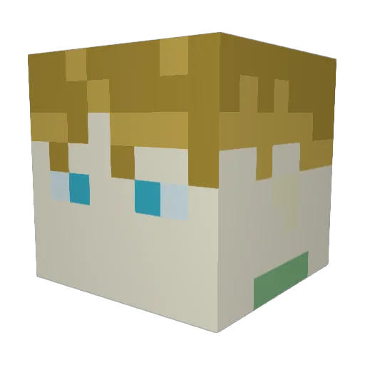 MatesK28 Minecraft avatar head, 3D render