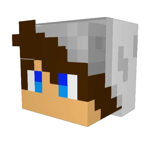 MatesLp Minecraft avatar head, 3D render
