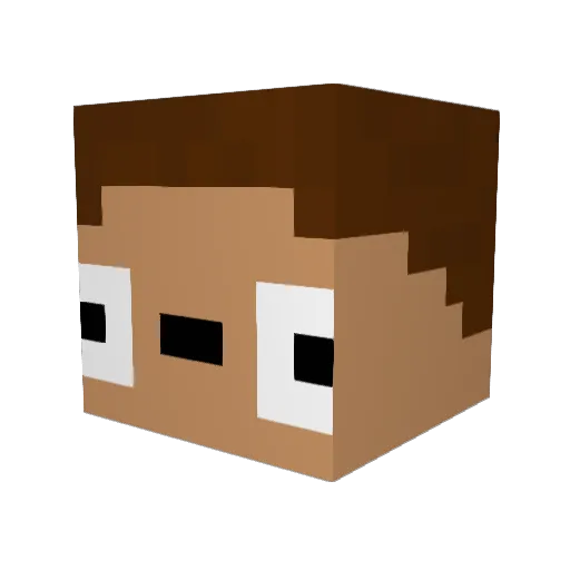 Mates_13 Minecraft avatar head, 3D render