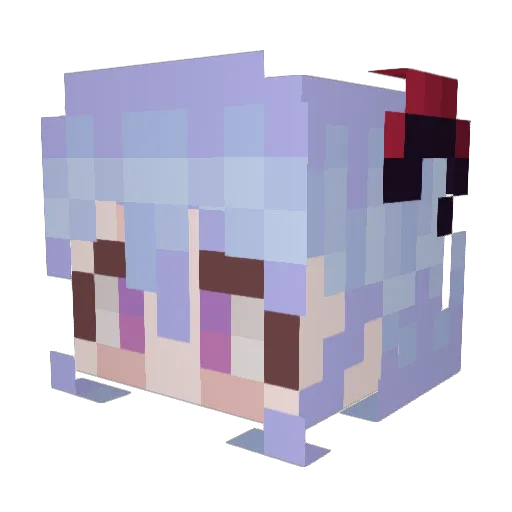 Matessak Minecraft avatar head, 3D render