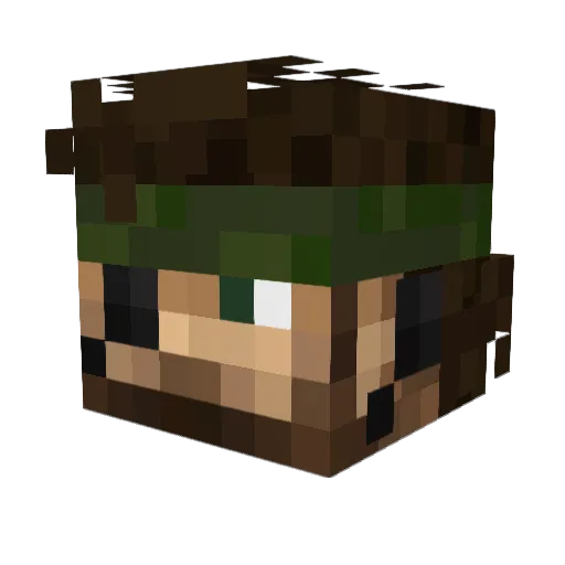 Matetetu Minecraft avatar head, 3D render