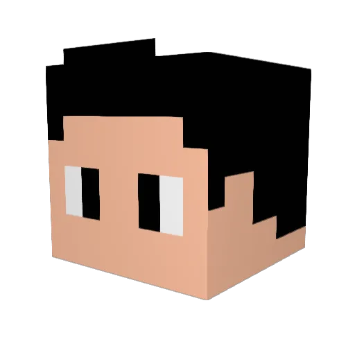 MateusEvil Minecraft avatar head, 3D render
