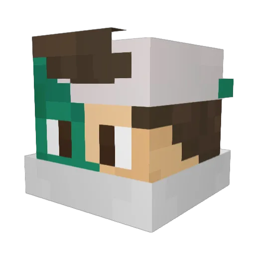 Matexx Minecraft avatar head, 3D render