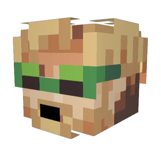 MateyGman Minecraft avatar head, 3D render