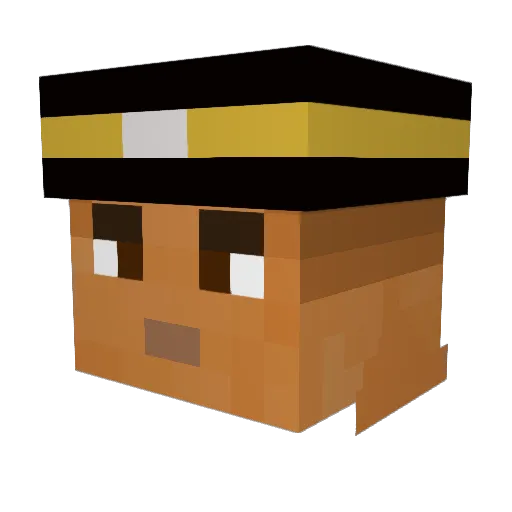 Matfe1 Minecraft avatar head, 3D render
