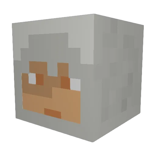 Matffin Minecraft avatar head, 3D render