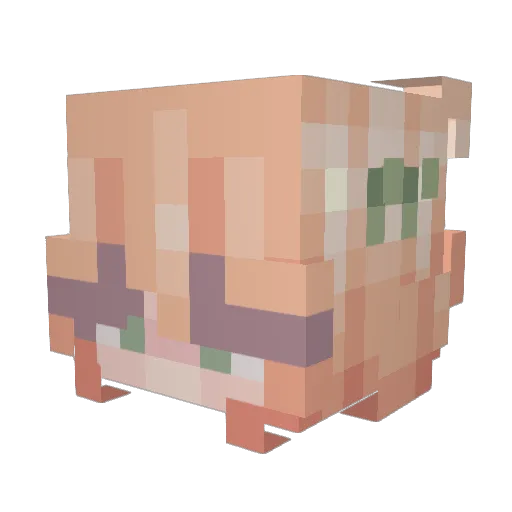 Math85 Minecraft avatar head, 3D render