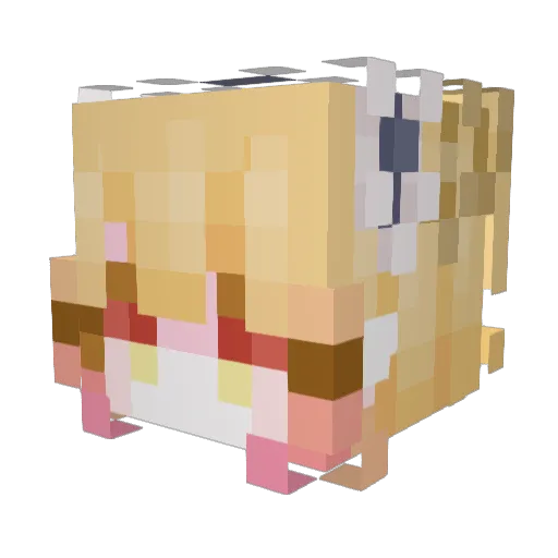 MathAino Minecraft avatar head, 3D render