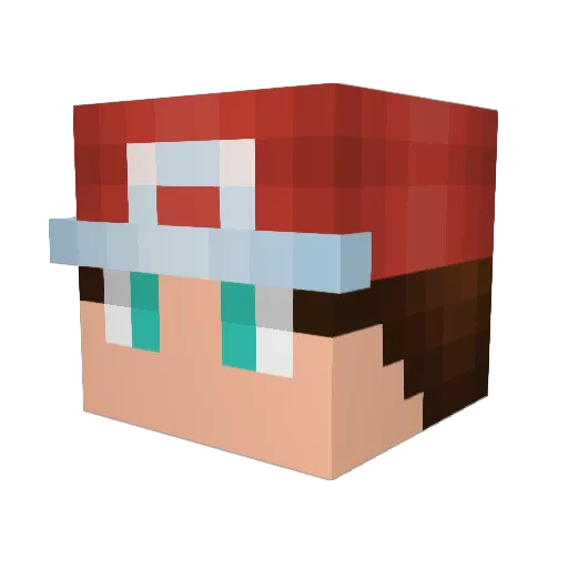 MathBH Minecraft avatar head, 3D render
