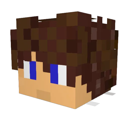 MathBot Minecraft avatar head, 3D render