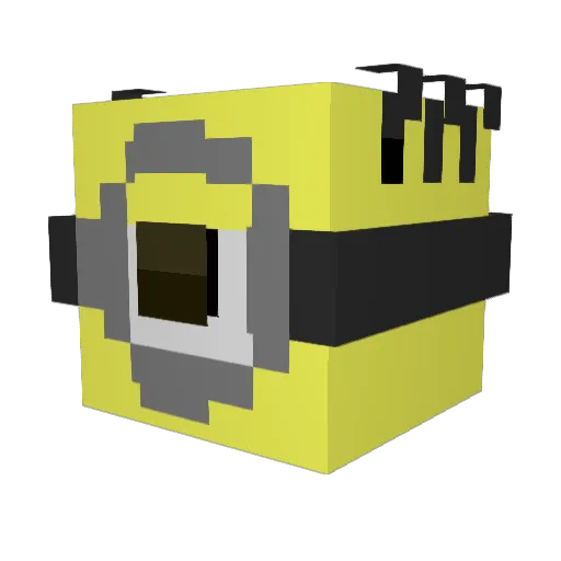 MathCLB Minecraft avatar head, 3D render