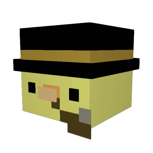 MathDiniz Minecraft avatar head, 3D render