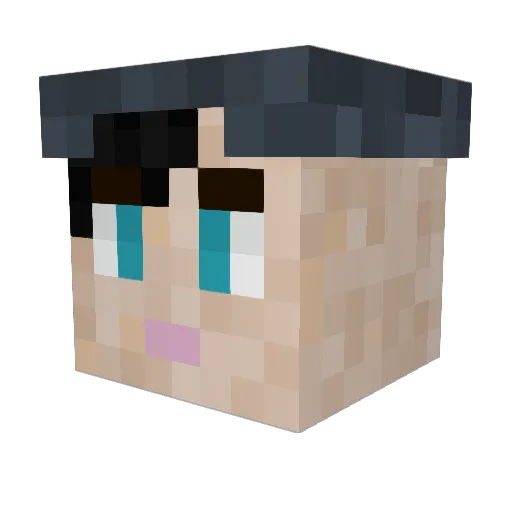 MathSpini Minecraft avatar head, 3D render