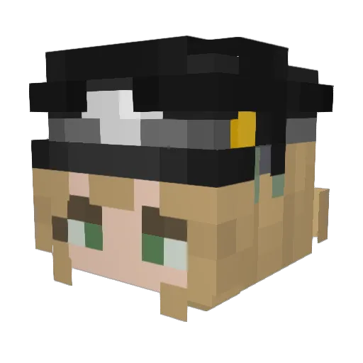 Math_Head002 Minecraft avatar head, 3D render