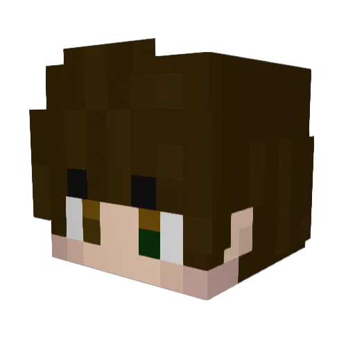Mathathor Minecraft avatar head, 3D render