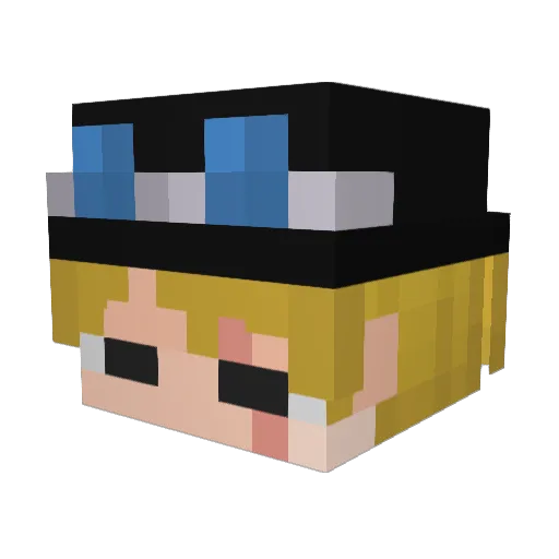 Mathax18 Minecraft avatar head, 3D render