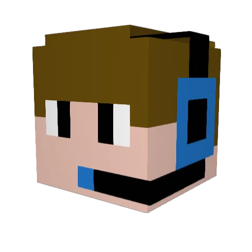 MathcaosGamer Minecraft avatar head, 3D render