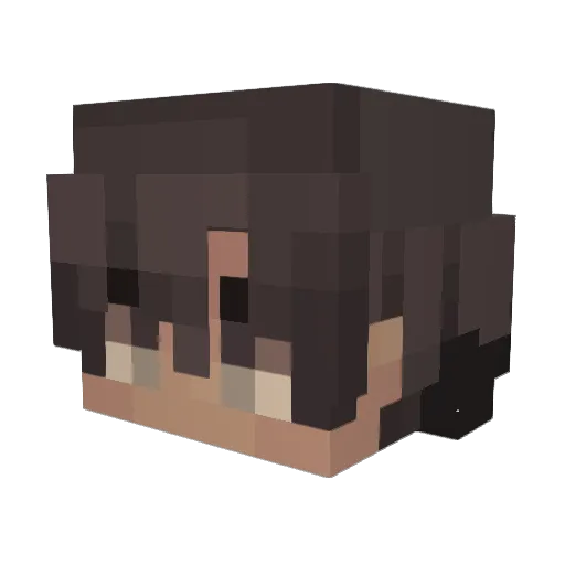 Mathcraazy Minecraft avatar head, 3D render