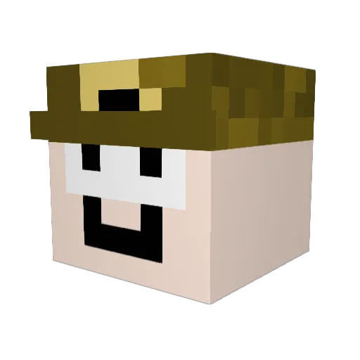 Mathdude25 Minecraft avatar head, 3D render
