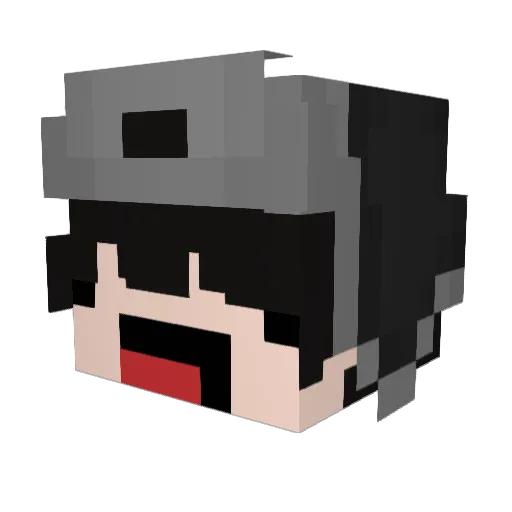 Mathelex Minecraft avatar head, 3D render