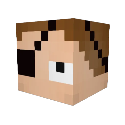Matherb Minecraft avatar head, 3D render