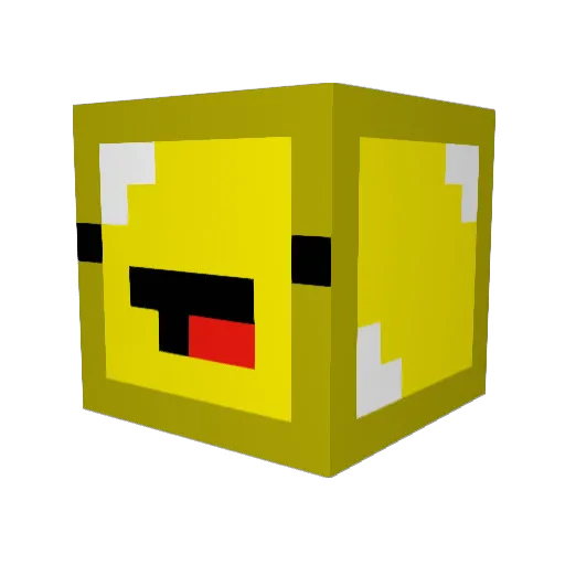 Mathetest Minecraft avatar head, 3D render