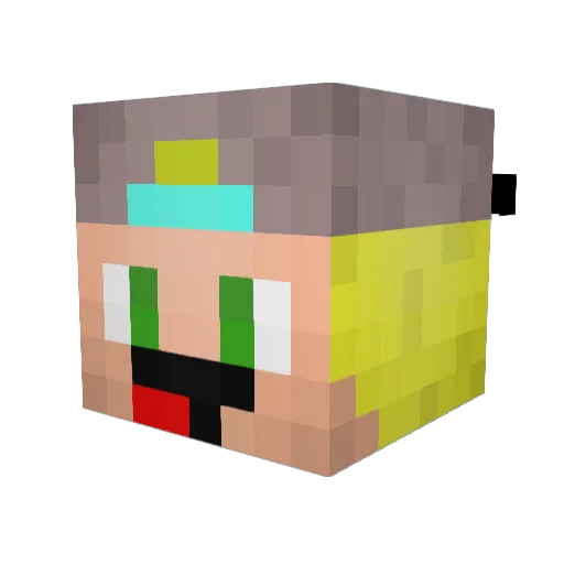 Matheus1001 Minecraft avatar head, 3D render