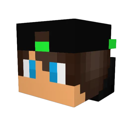 MatheusAlcoeres Minecraft avatar head, 3D render
