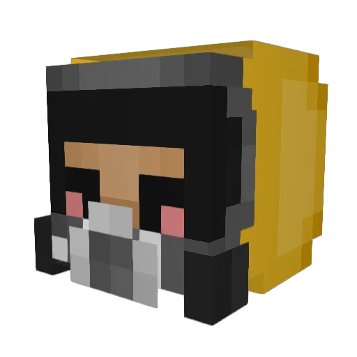 Matheus_Baixo Minecraft avatar head, 3D render