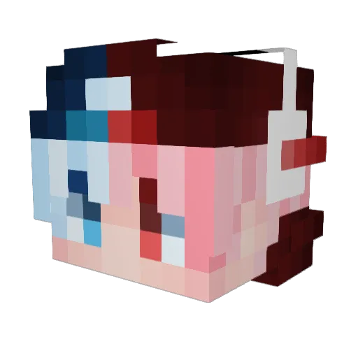 Mathewmatical Minecraft avatar head, 3D render