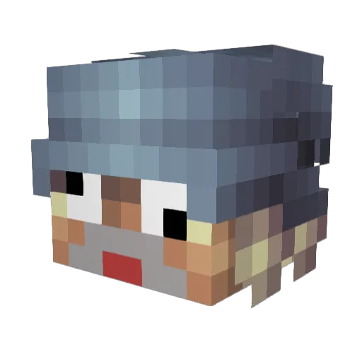 MathewtheGrey Minecraft avatar head, 3D render