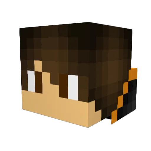 Mathi0 Minecraft avatar head, 3D render