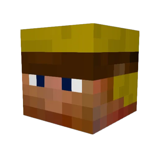 MathiG12 Minecraft avatar head, 3D render