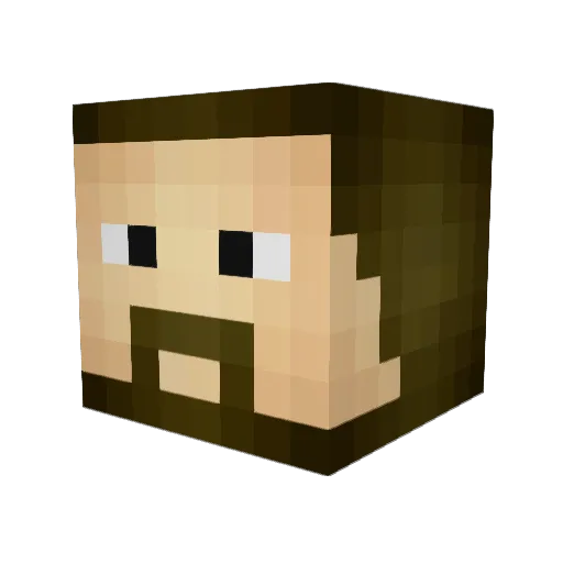 MathiasBoots Minecraft avatar head, 3D render