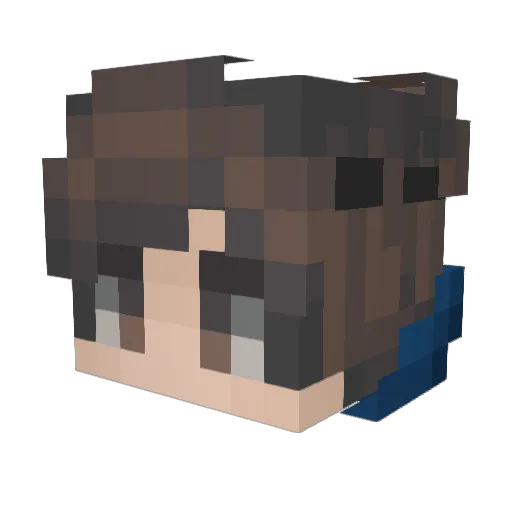 MathiasPs Minecraft avatar head, 3D render