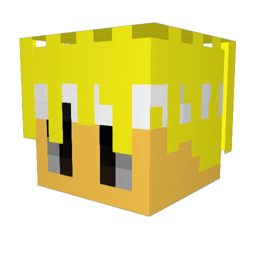 Mathiaw Minecraft avatar head, 3D render