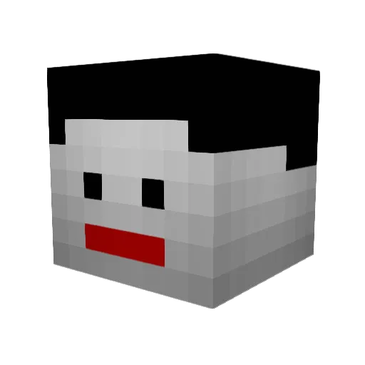MathieuLoco Minecraft avatar head, 3D render