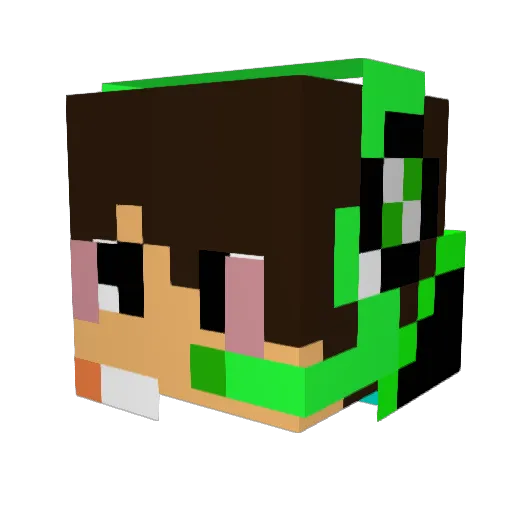 Mathieu_78 Minecraft avatar head, 3D render