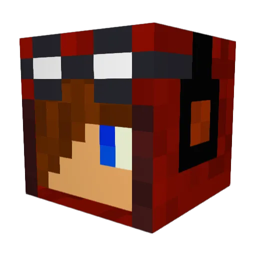 Mathieudu76125 Minecraft avatar head, 3D render