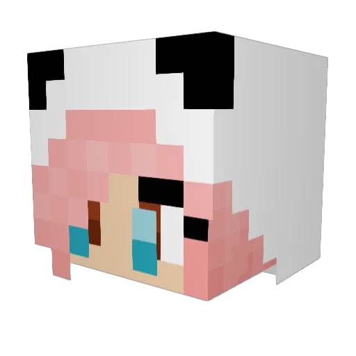 Mathieux75 Minecraft avatar head, 3D render