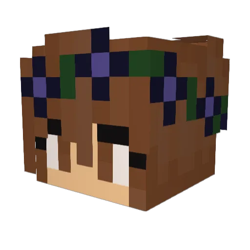 Mathii Minecraft avatar head, 3D render